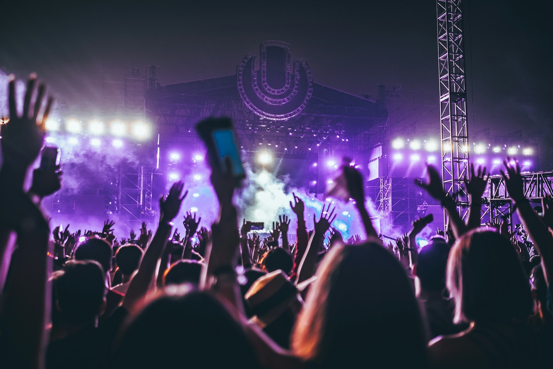 Festival · main stage at night