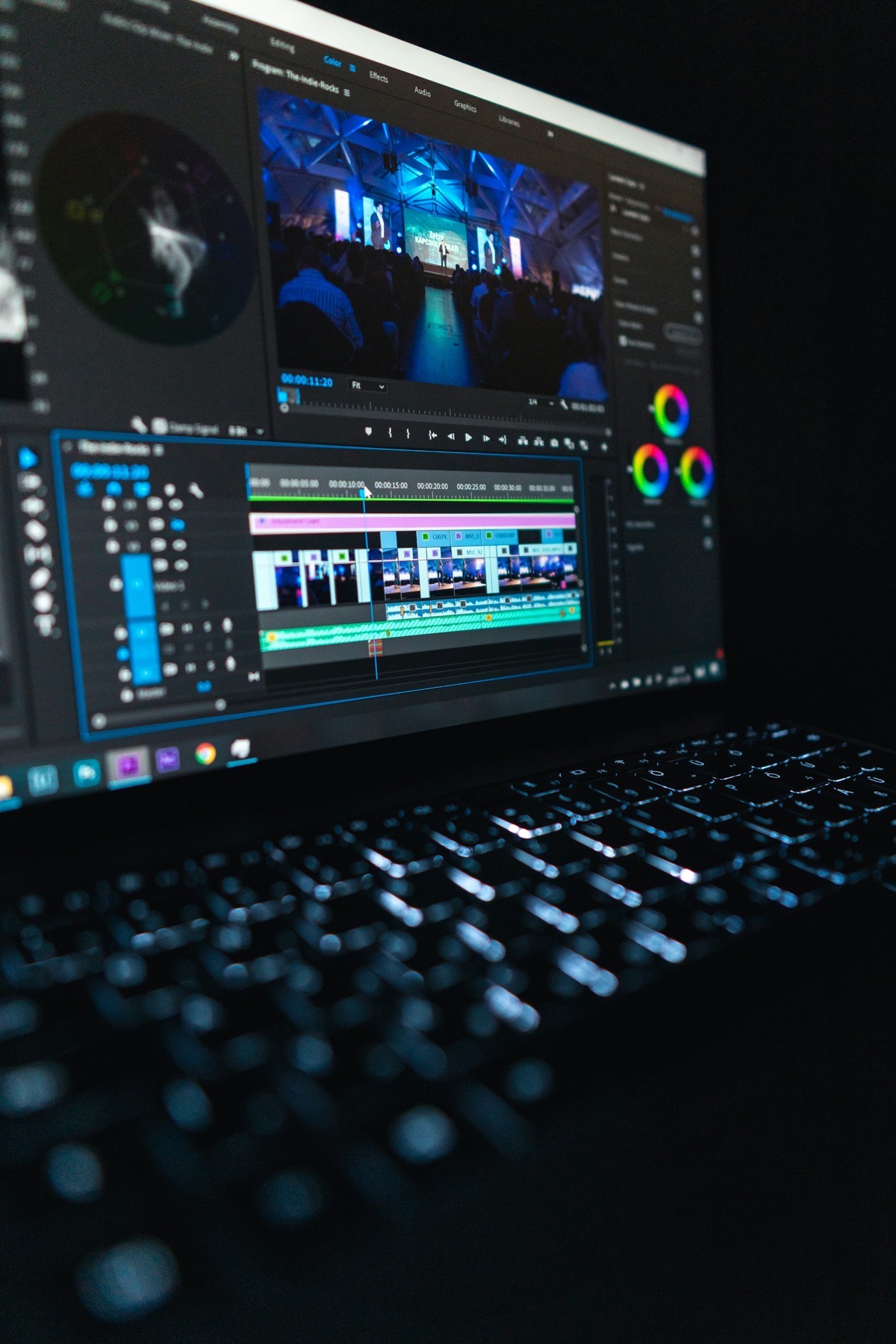 Editing suite · the next morning